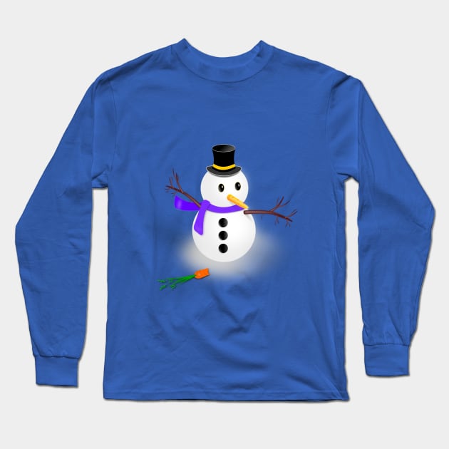 Christmas Snowman & Carrot Long Sleeve T-Shirt by holidaystore